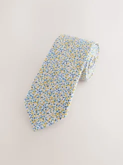 Scattered Leaves 100% Cotton Printed Tie