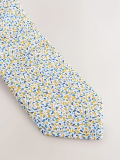 Scattered Leaves 100% Cotton Printed Tie
