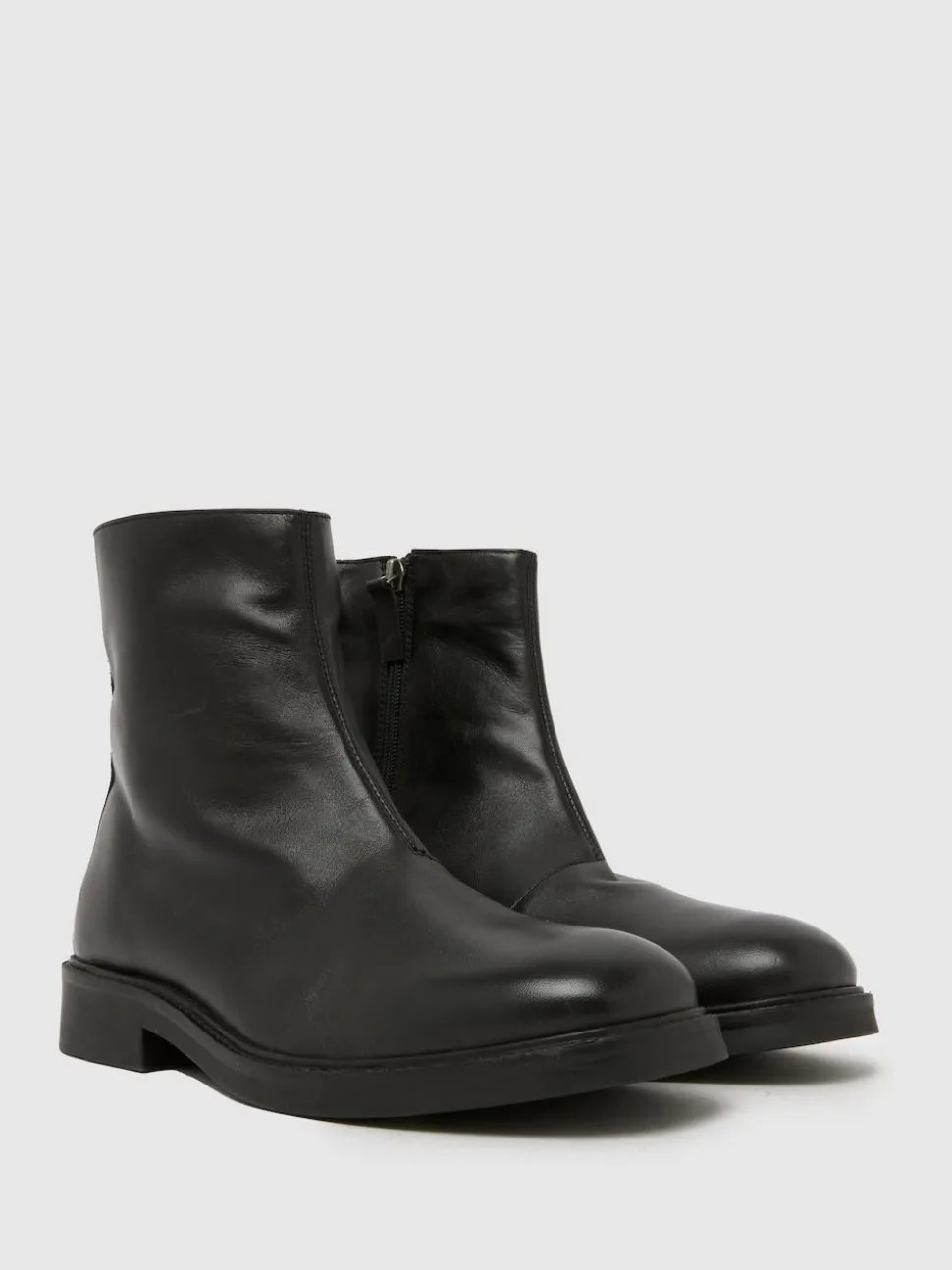 Schuh Black Dario Square Toe Boots