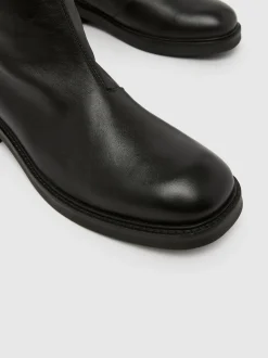 Schuh Black Dario Square Toe Boots