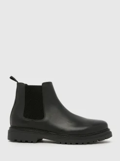 Schuh Black Dax Leather Boots