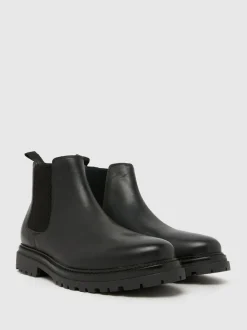 Schuh Black Dax Leather Boots