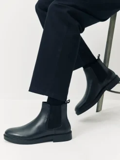 Schuh Black Dice Leather Chelsea Boots