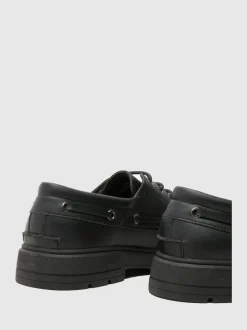 Schuh Black Parks Lace Up Boat Shoes