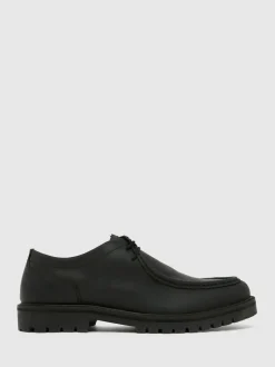 Schuh Black Presley Leather Apron Shoes
