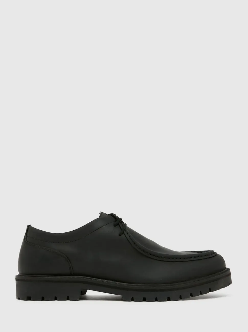 Schuh Black Presley Leather Apron Shoes