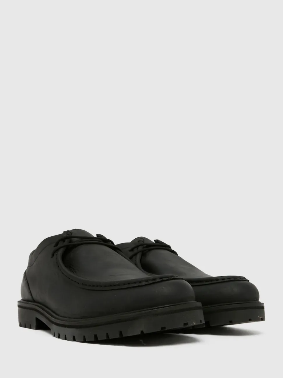 Schuh Black Presley Leather Apron Shoes