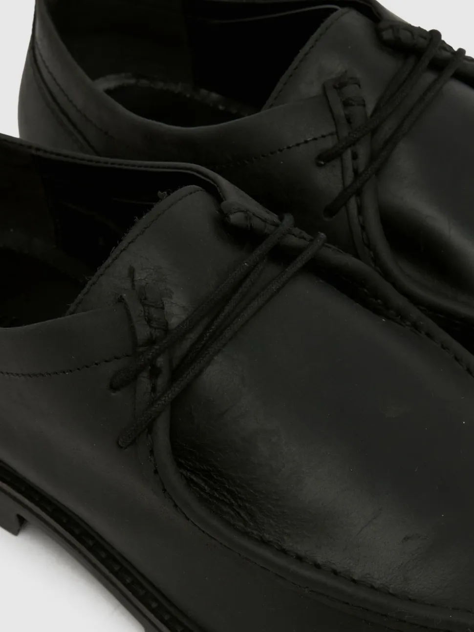 Schuh Black Presley Leather Apron Shoes