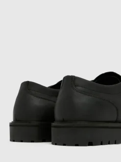Schuh Black Presley Leather Apron Shoes