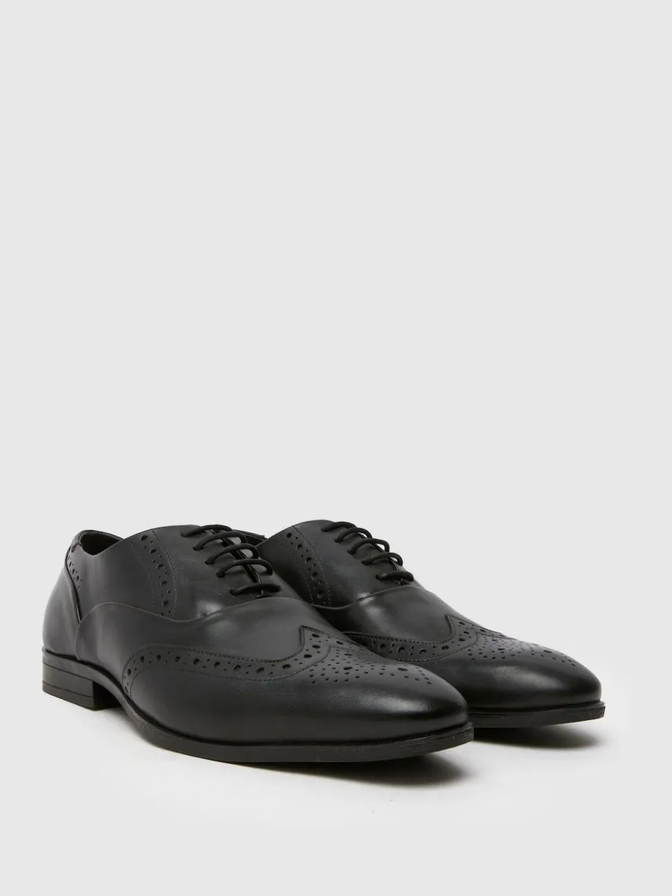Schuh Black Row Leather Brogue Shoes