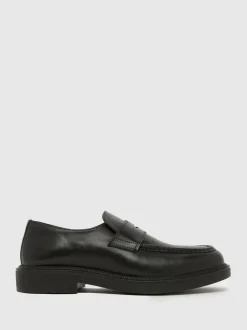Schuh Black Rykard Leather Loafers