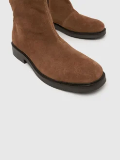 Schuh Brown Dario Square Toe Boots