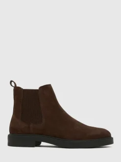 Schuh Brown Dice Leather Chelsea Boots