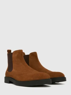 Schuh Brown Dice Leather Chelsea Boots