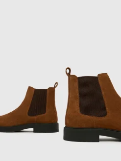 Schuh Brown Dice Leather Chelsea Boots