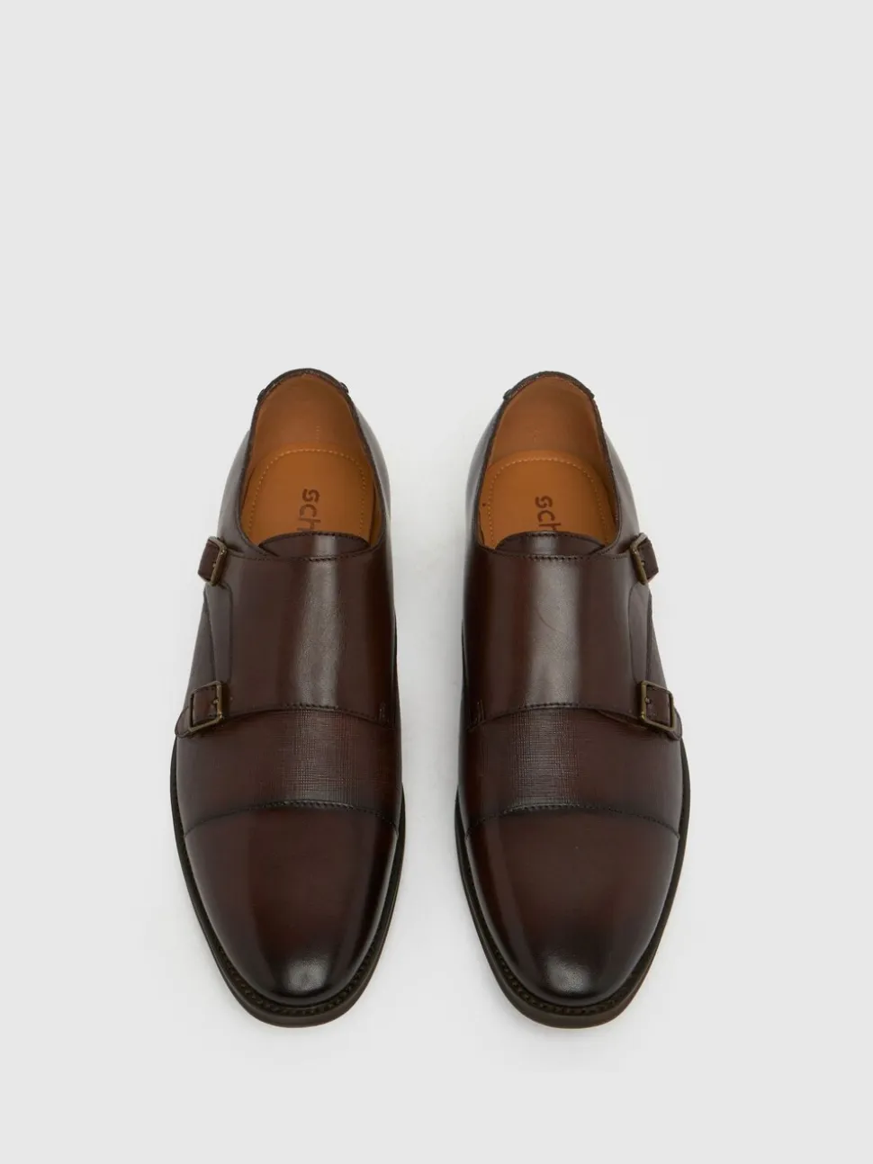 Schuh Brown Rocky Leather Monk Shoes