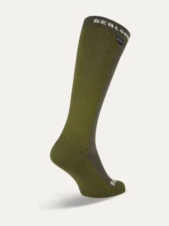 Sealskinz Green Worstead Waterproof Cold Weather Knee Length Socks
