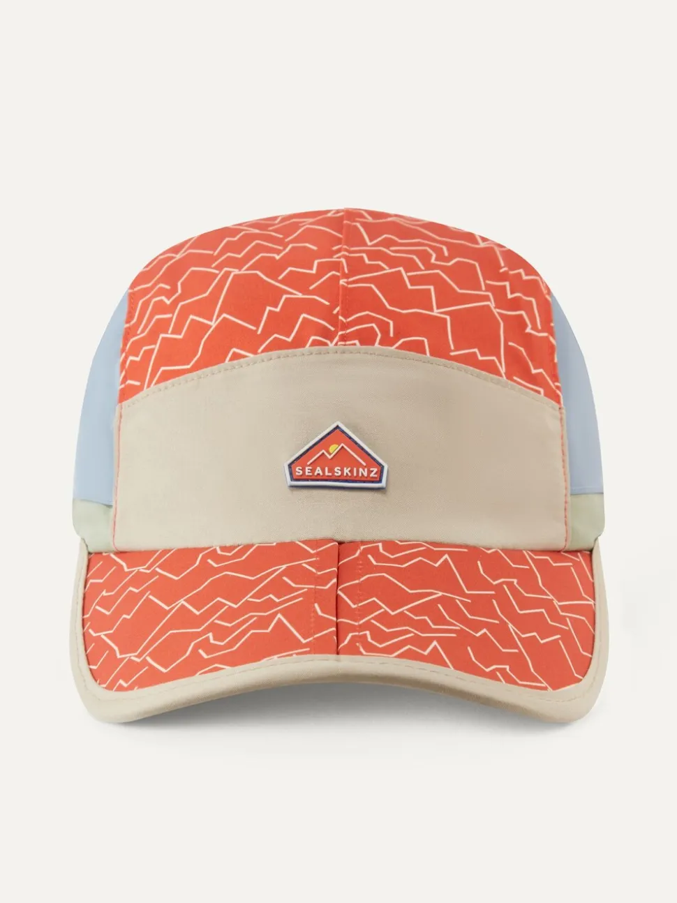 Sealskinz Orange Poringland Waterproof Foldable Peak Printed Hiking Cap