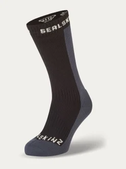 Sealskinz Starston Waterproof Cold Weather Mid Length Black Socks
