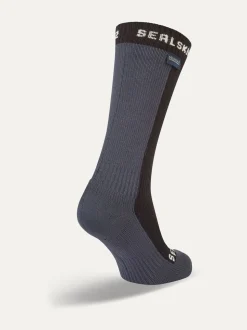 Sealskinz Starston Waterproof Cold Weather Mid Length Black Socks