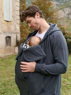 Seraphine Charcoal Grey Marl Mens Babywearing Top