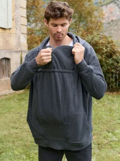 Seraphine Charcoal Grey Marl Mens Babywearing Top