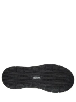 Skechers Black Bronwood Slip Resistant Slip-On Mens Work Shoes