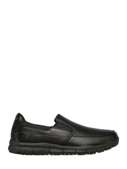 Skechers Black Mens Nampa Groton Resistant Slip On Shoes