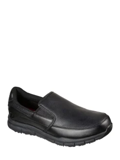 Skechers Black Mens Nampa Groton Resistant Slip On Shoes