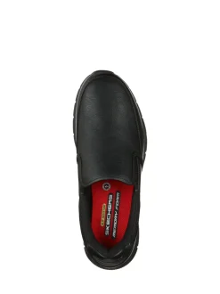 Skechers Black Mens Nampa Groton Resistant Slip On Shoes
