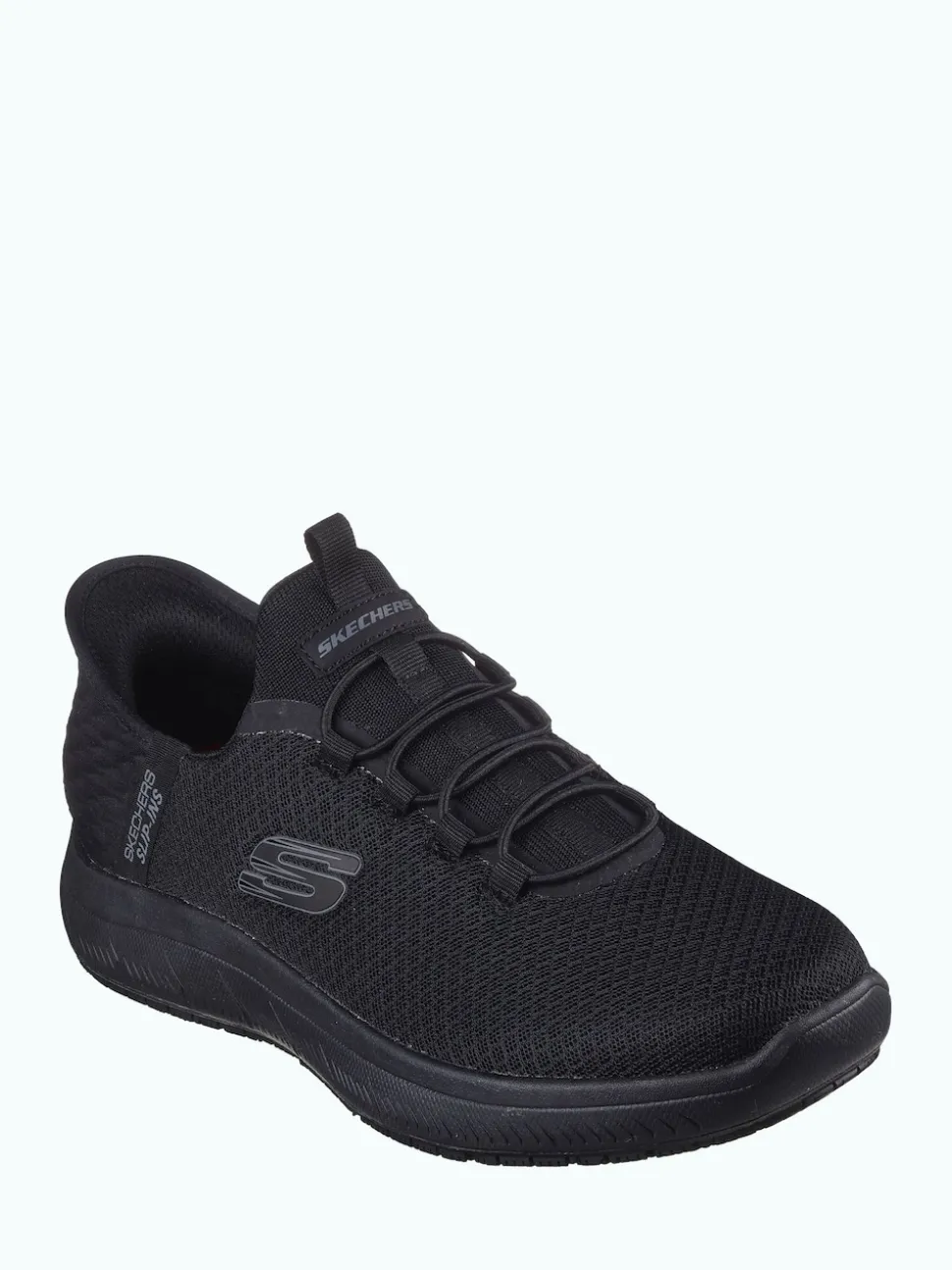 Skechers Black Mens Resistant Slip In Summits Trainers