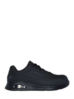 Skechers Black Mens Uno Slip Resistant Doltin Safety Trainers