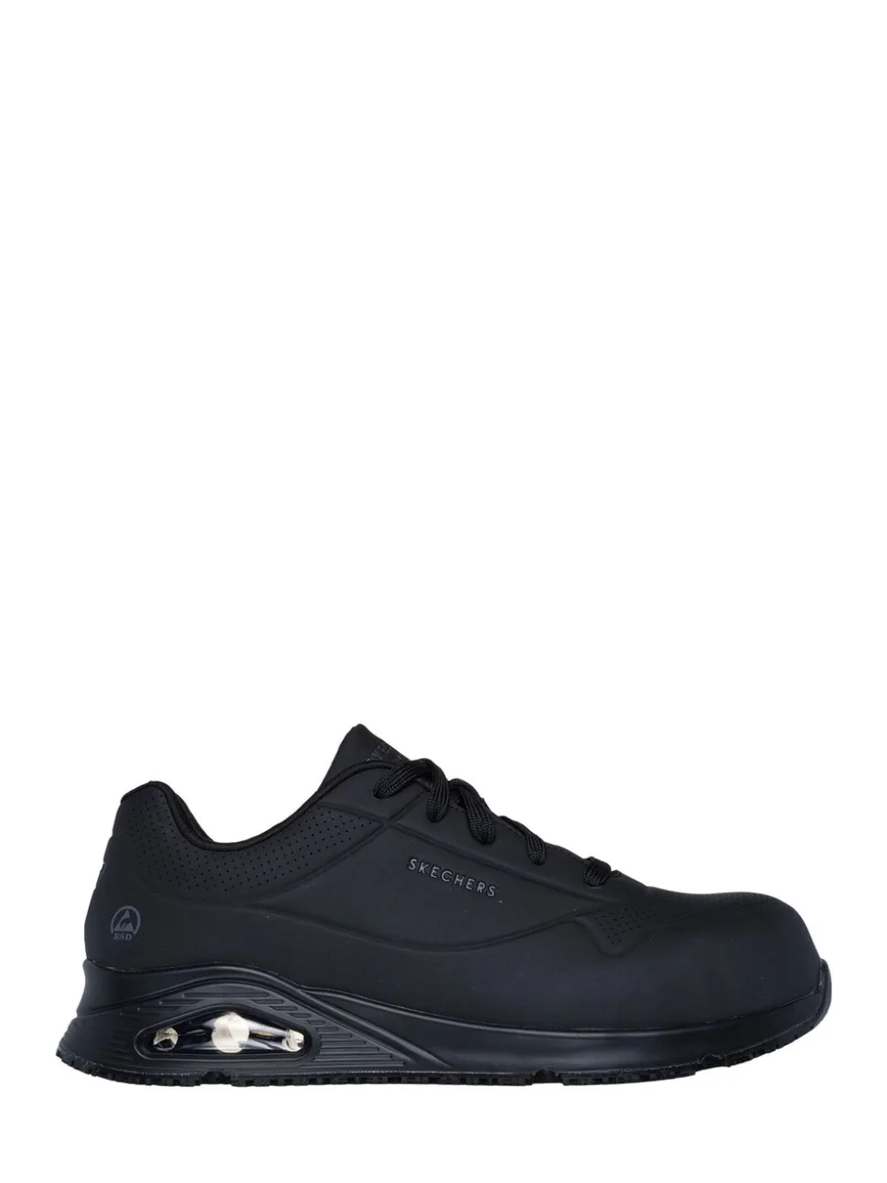 Skechers Black Mens Uno Slip Resistant Doltin Safety Trainers