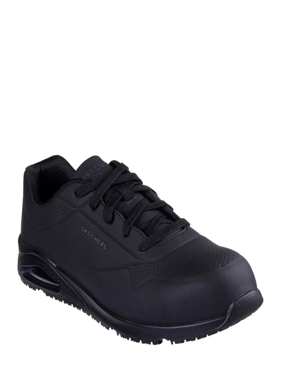 Skechers Black Mens Uno Slip Resistant Doltin Safety Trainers