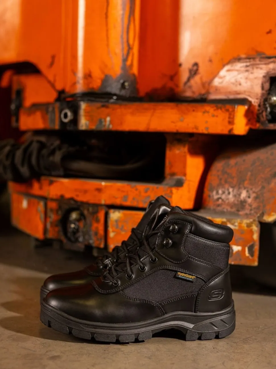 Skechers Black Mens Wascana Benen Waterproof Tactical Slip Resistant Boots