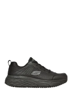 Skechers Black Relaxed Fit Work Max Cushioning Elite Trainers