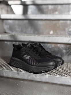 Skechers Black Relaxed Fit Work Max Cushioning Elite Trainers