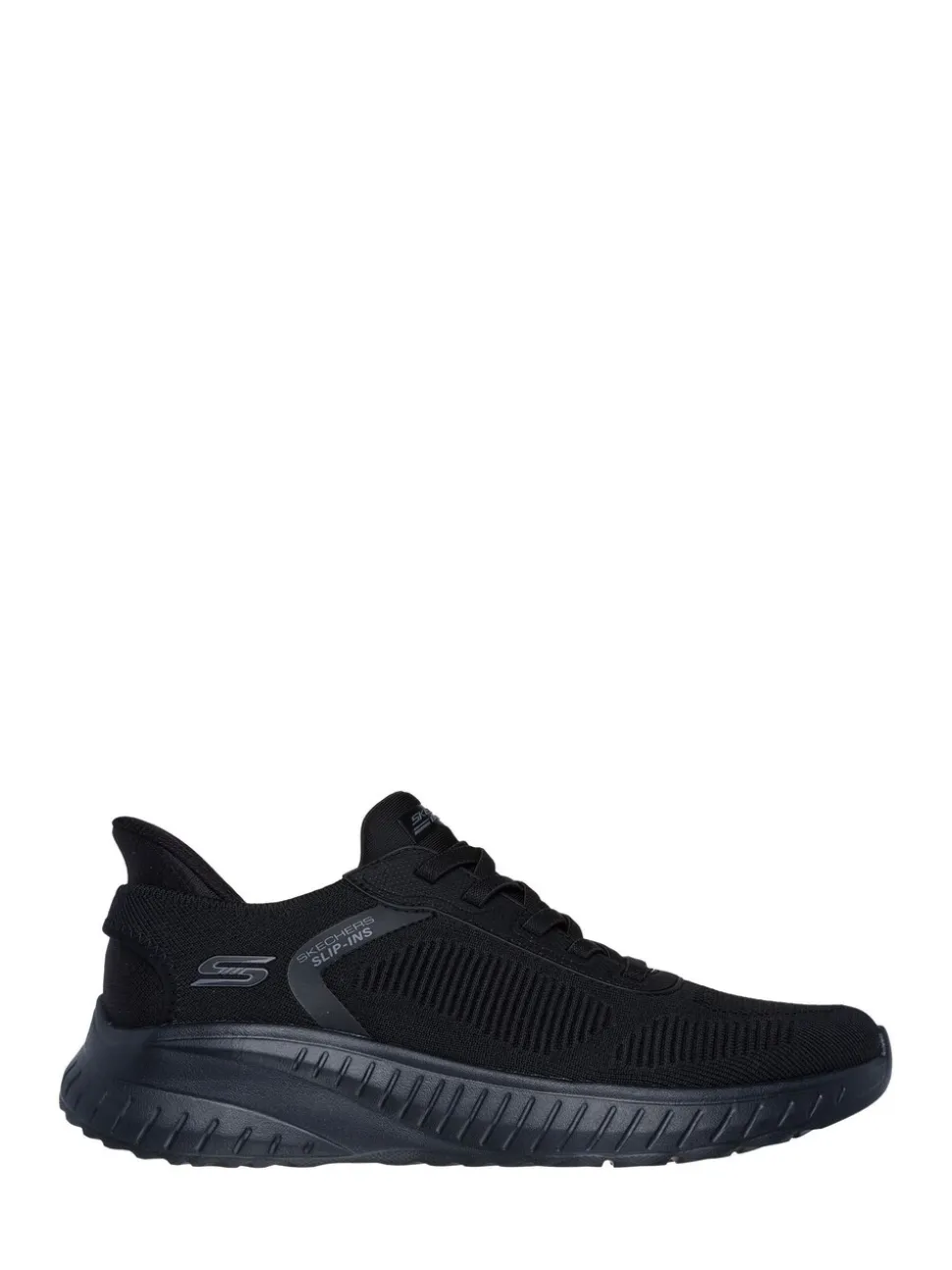 Skechers Black Slip-ins Bobs Sport Squad Chaos Solid Step Trainers