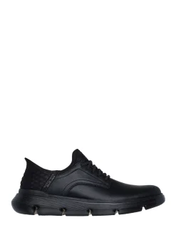 Skechers Black Wide Fit Mens Garza Slip In Trainers
