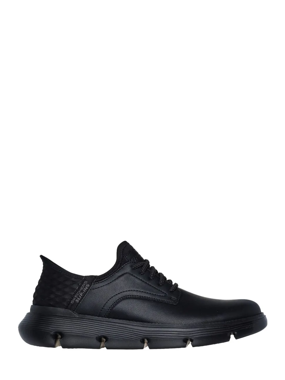 Skechers Black Wide Fit Mens Garza Slip In Trainers