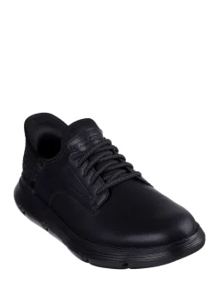 Skechers Black Wide Fit Mens Garza Slip In Trainers