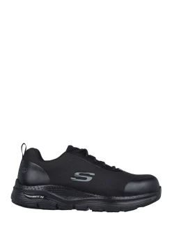 Skechers Black Work Arch Fit Ringstap Slip Resistant Mens Trainers