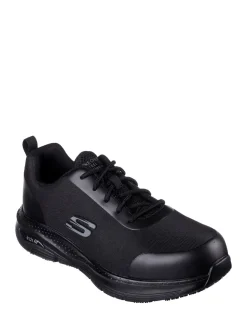 Skechers Black Work Arch Fit Ringstap Slip Resistant Mens Trainers