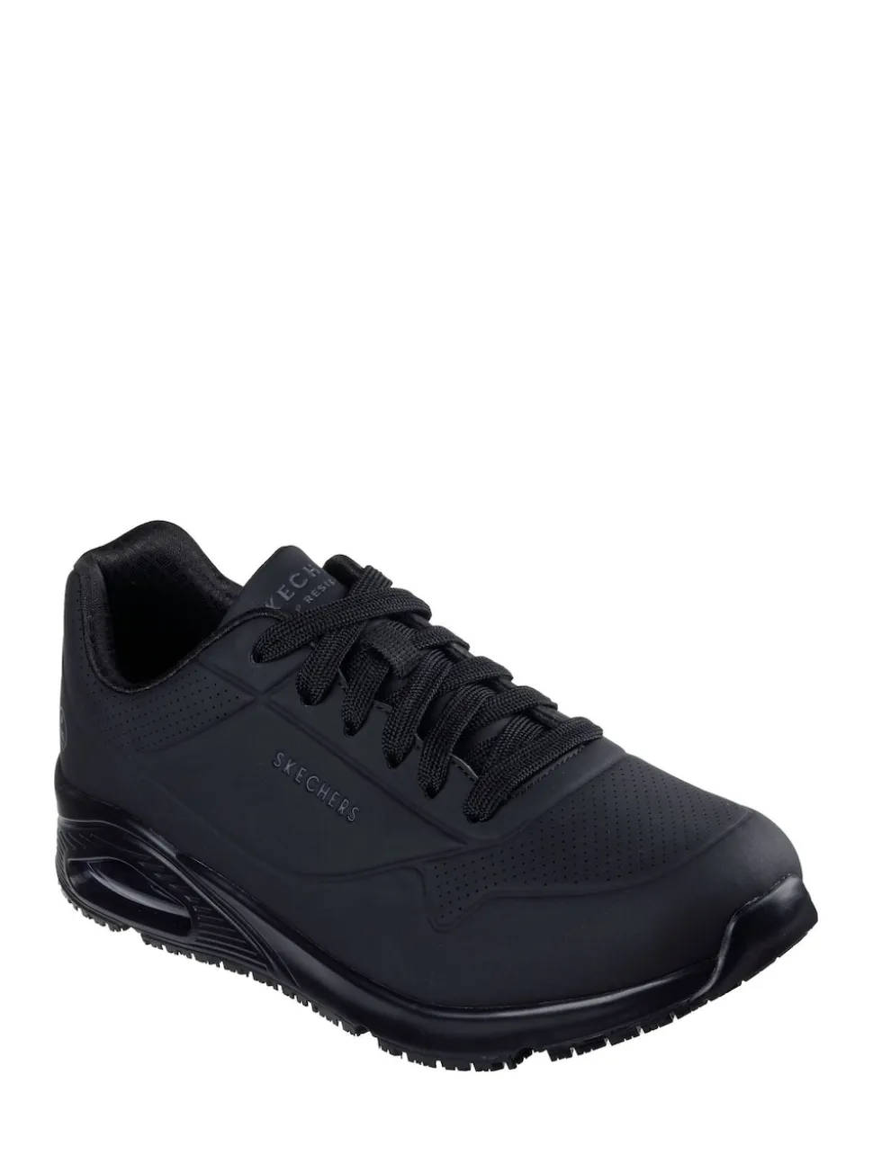 Skechers Black Work Relaxed Fit: Uno Slip Resistant Mens Trainers