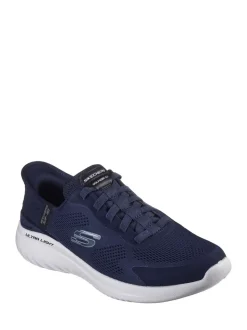 Skechers Blue Wide Fit Slip Ins Bounder 2.0 Emerged Trainers