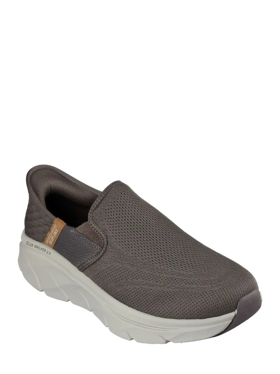 Skechers Brown Brown D'Lux Walker 2.0 Slip In Wide Fit Trainers