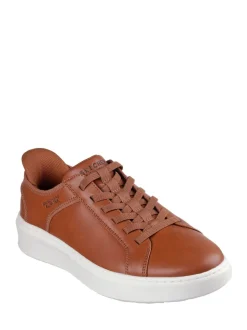 Skechers Brown Court Break Double Vented Slip In Trainers