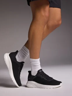 Skechers Dark Black Bobs Squad Chaos Daily Hype Slip In Trainers
