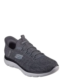Skechers Grey Mens Slip In Summits Key Pace Trainers
