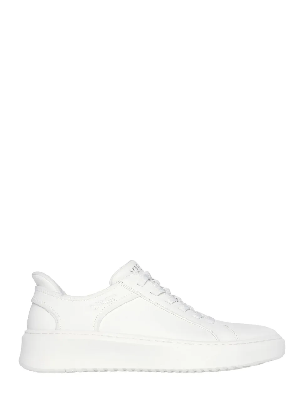 Skechers White Court Break Double Vented Slip In Trainers